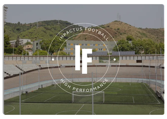Football training pitch at Impactus Football Academy in Barcelona, Spain