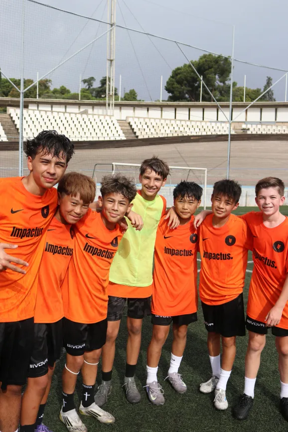International players training at Impactus Football Academy Barcelona